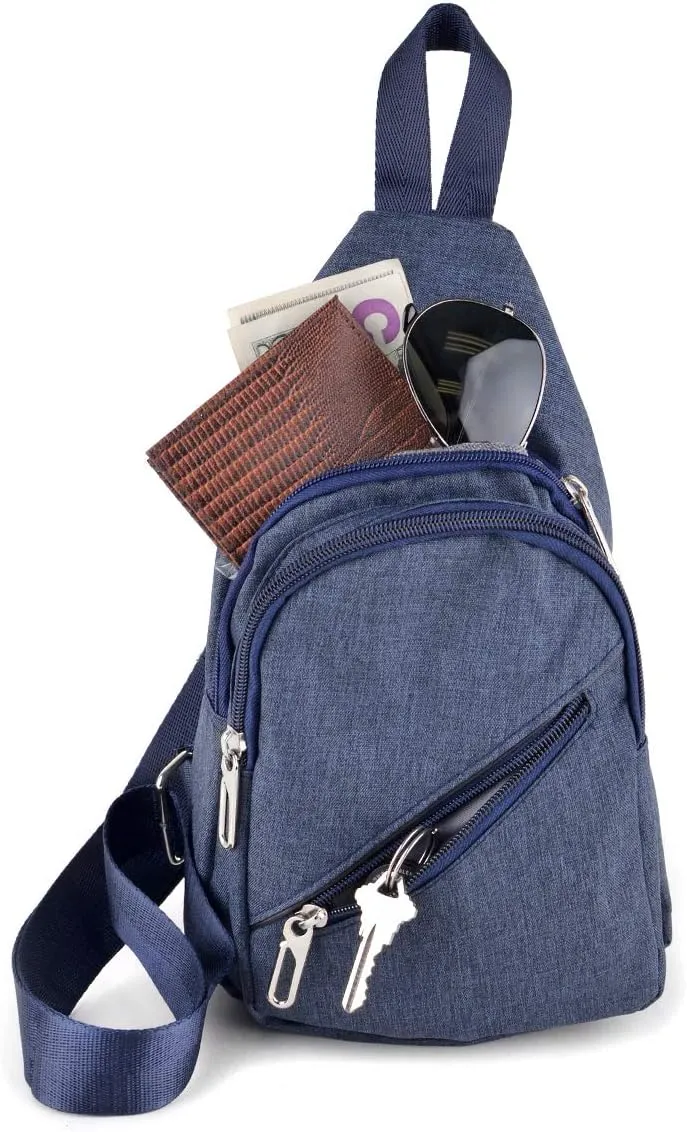 WESTEND Crossbody Polyester Sling Bag Backpack with Adjustable Strap