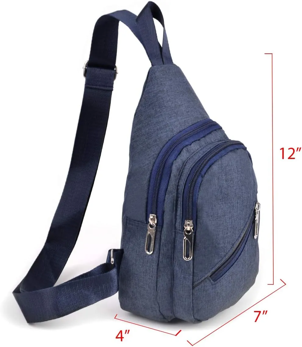 WESTEND Crossbody Polyester Sling Bag Backpack with Adjustable Strap