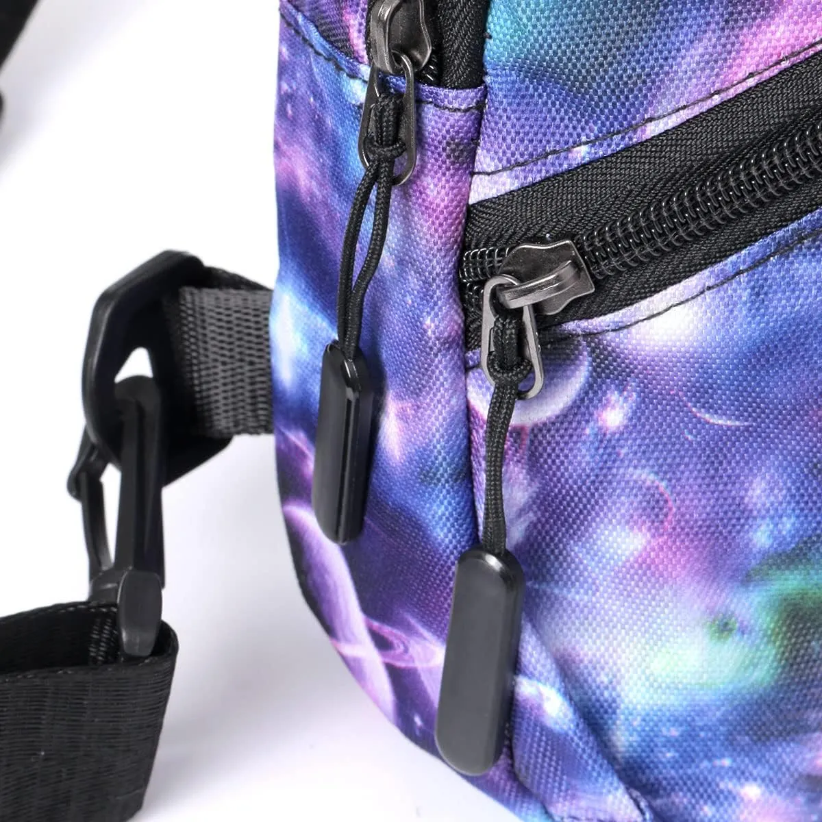 WESTEND Novelty Crossbody Sling Bag Backpack with Adjustable Strap for Men and Women, Galaxy