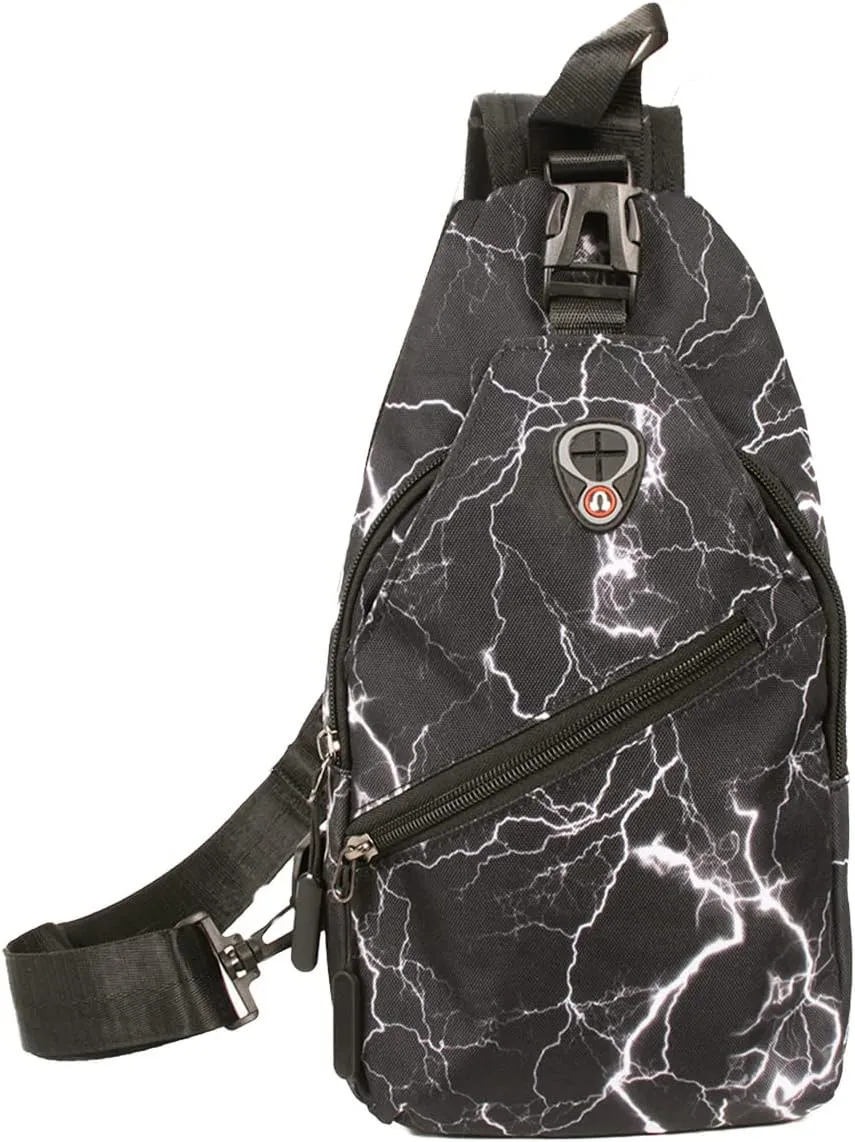 WESTEND Novelty Crossbody Sling Bag Backpack with Adjustable Strap for Men and Women, Lighting