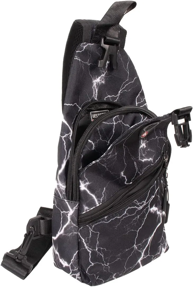 WESTEND Novelty Crossbody Sling Bag Backpack with Adjustable Strap for Men and Women, Lighting
