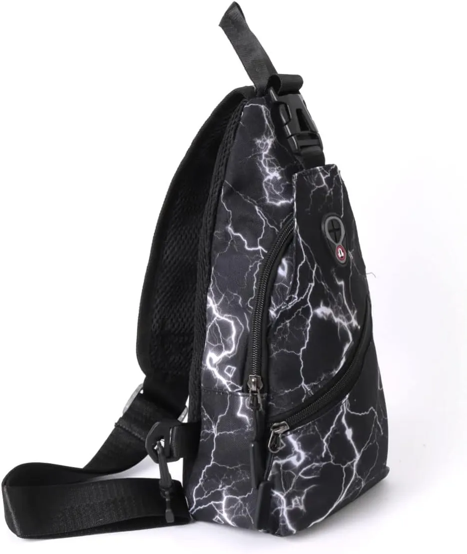 WESTEND Novelty Crossbody Sling Bag Backpack with Adjustable Strap for Men and Women, Lighting
