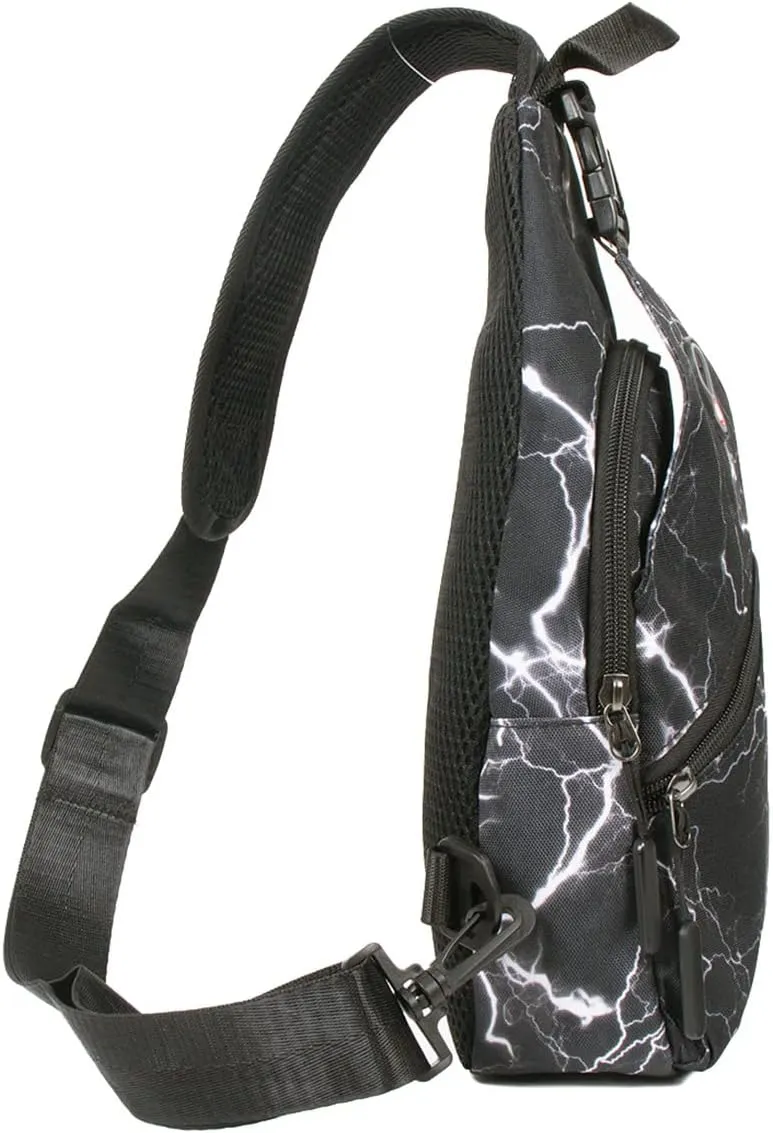 WESTEND Novelty Crossbody Sling Bag Backpack with Adjustable Strap for Men and Women, Lighting