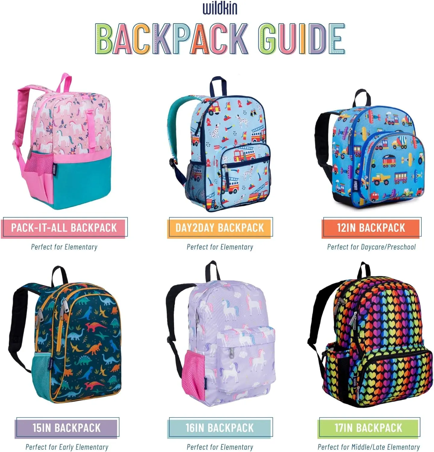 Wildkin ECO rPET Kids Backpack – Recycled, Padded, Adjustable for School & Travel – Confetti Peach