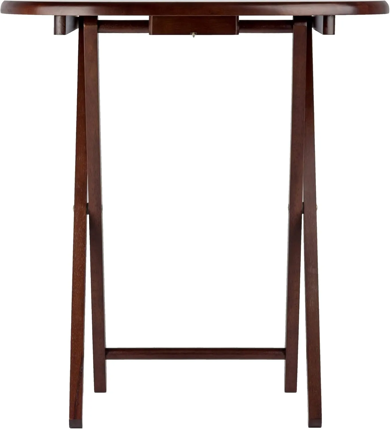 Winsome Nathan Snack Table Set with Stand, for Living Room, 26", Cappuccino, Set of 4 Tables