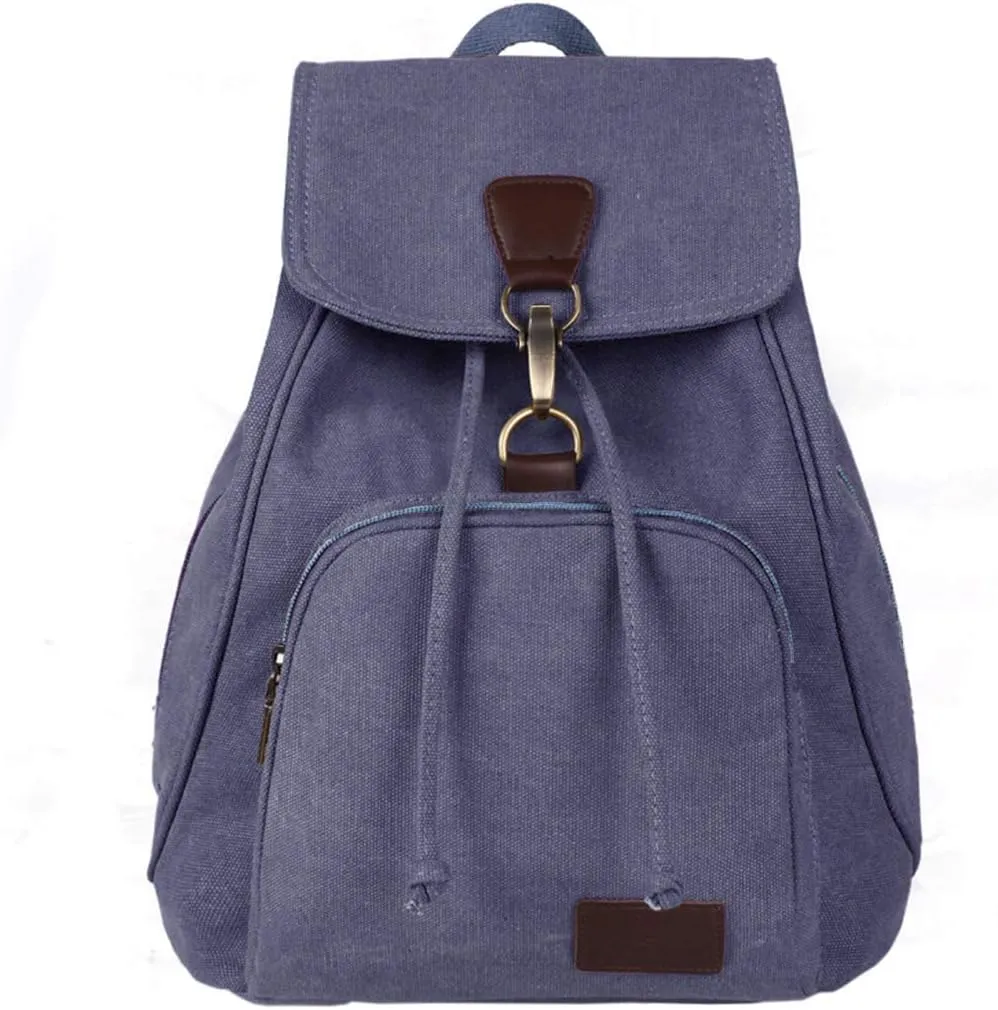 WITERY Women Canvas Fashion Backpacks Purse Casual Outdoor Shopping Daypacks Sports Rucksack Hiking Travel Multipurpose Bag