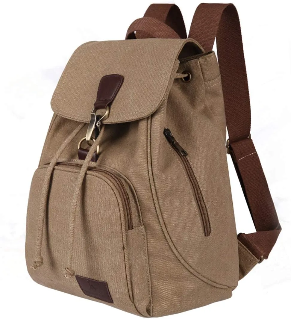 WITERY Women Canvas Fashion Backpacks Purse Casual Outdoor Shopping Daypacks Sports Rucksack Hiking Travel Multipurpose Bag