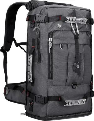 WITZMAN Travel Backpack for Men Convertible Duffle Luggage Bag fit 17 Inch Laptop Carry On Bags for Airplane (B681 Silvery Grey New)