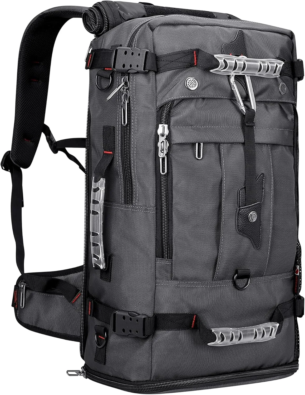 WITZMAN Travel Backpack for Men Convertible Duffle Luggage Bag fit 17 Inch Laptop Carry On Bags for Airplane (B681 Silvery Grey New)