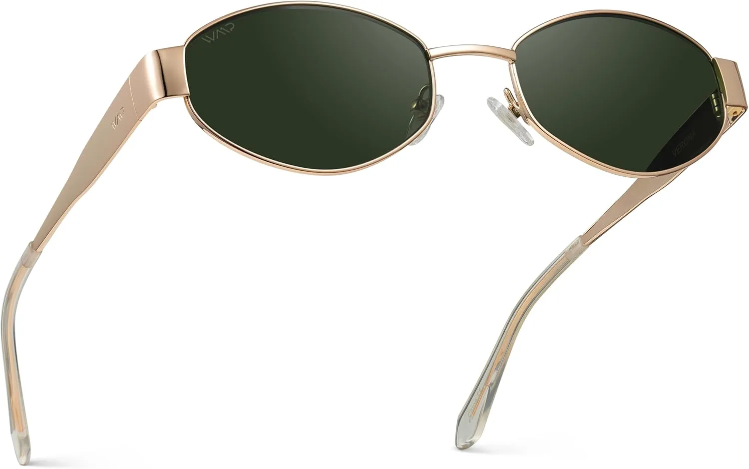WMP Eyewear - Women's Retro Oval Sunglasses, Trendy Small Frame, 90s Inspired Fashion
