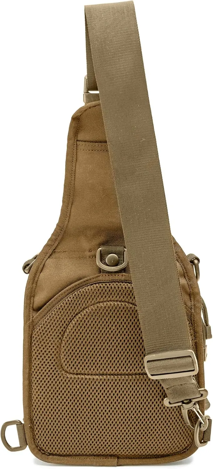 WOLF TACTICAL Compact EDC Sling Bag - Concealed Carry Shoulder Bag for Range, Travel, Hiking, Outdoor Sports