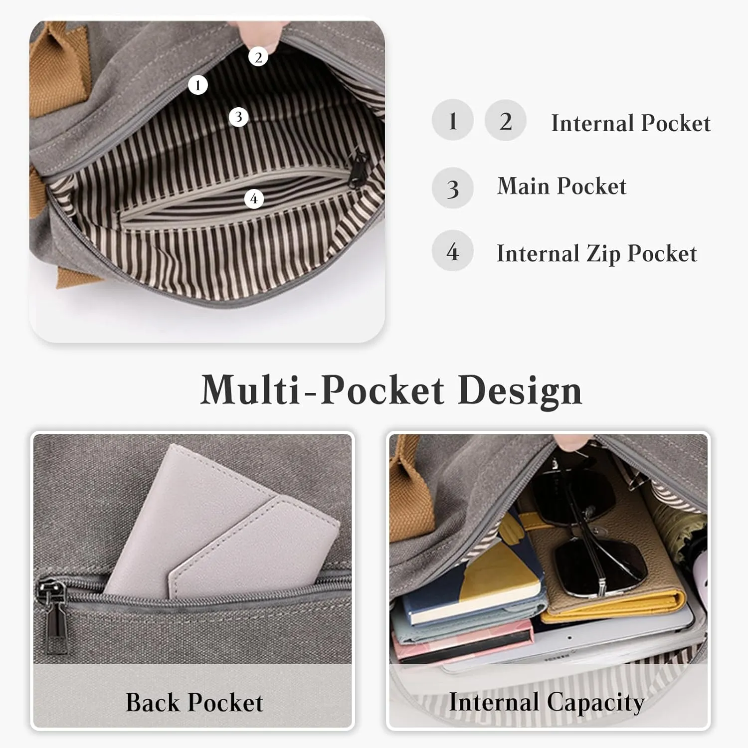 Women Canvas Shoulder Bag, Large Crossbody, Casual Handbag, Top Handle, Tote, Satchel, Messenger