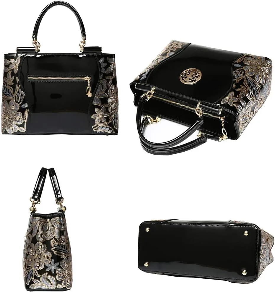 Women Embroidery bag Handbags Top-handle Tote Bags Satchel Shoulder Bags Womens Purses