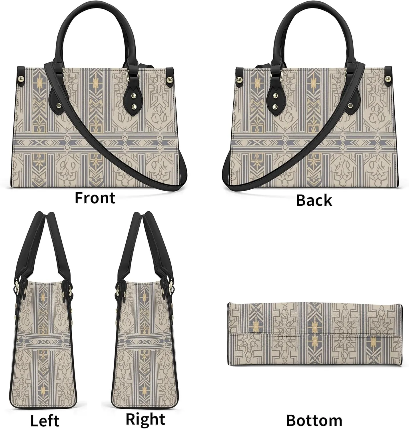 Women Fashion Handbags PU Leather Top Handle Satchel Shoulder Tote Bags for Ladies