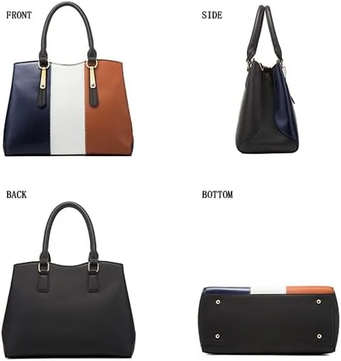 Women Fashion Handbags Purses Wallet Tote Shoulder Bag Casual Crossbody Bags, Top Handle Satchel Purse Set 4pcs for Ladies