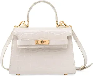 Women Genuine Leather Small Shoulder Bag Fashion Crocodile Print Patent Leather Purse Handbags Daily Outdoor Satchel