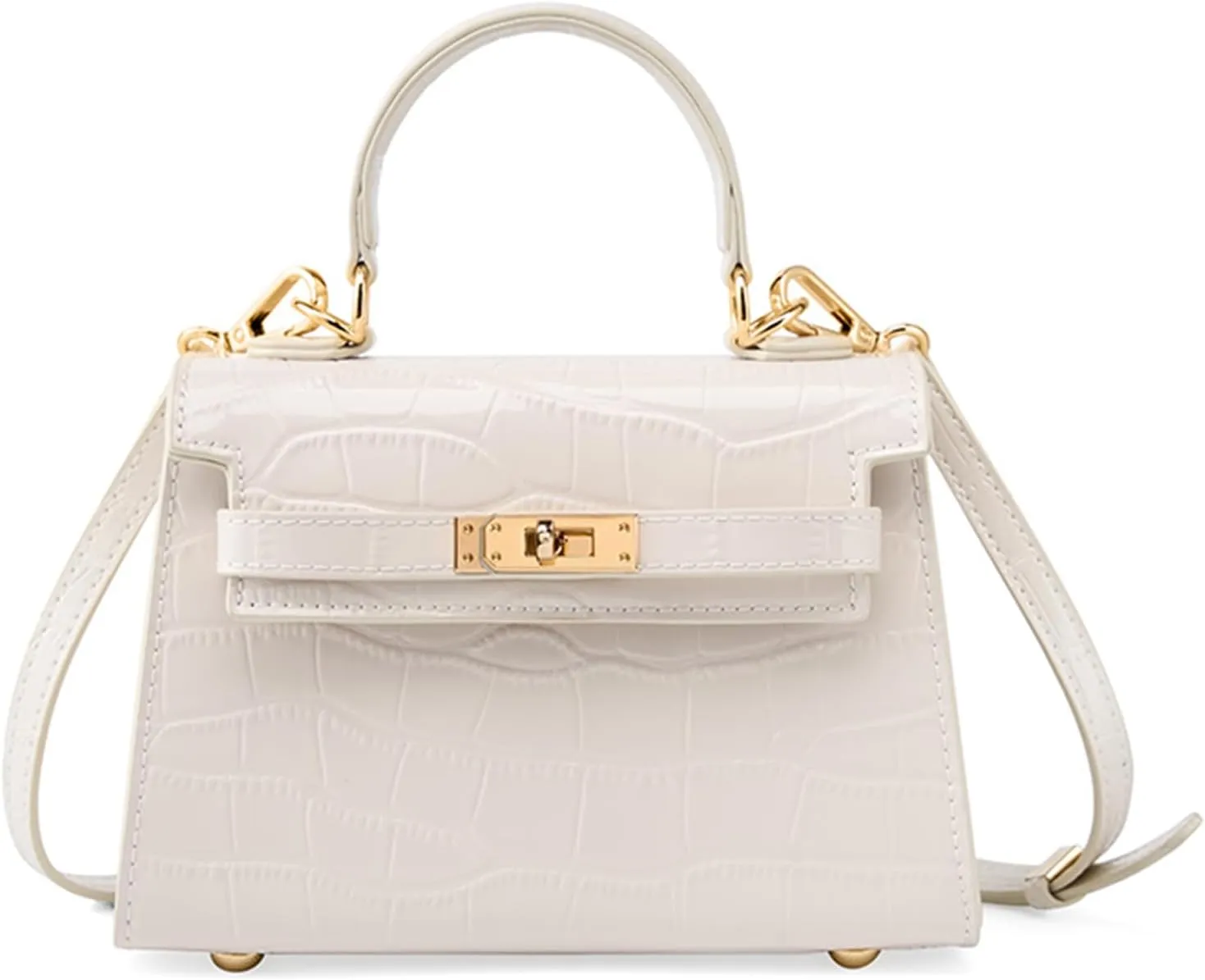 Women Genuine Leather Small Shoulder Bag Fashion Crocodile Print Patent Leather Purse Handbags Daily Outdoor Satchel