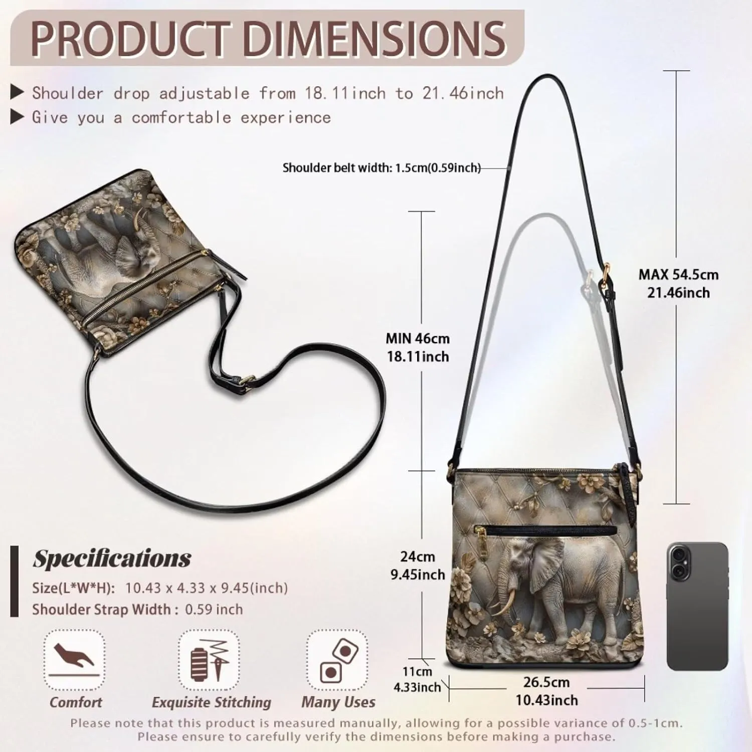 Women Hobo Bag Crossbody Shoulder Purse Multi Pocket Satchel Handbag with Adjustable Strap