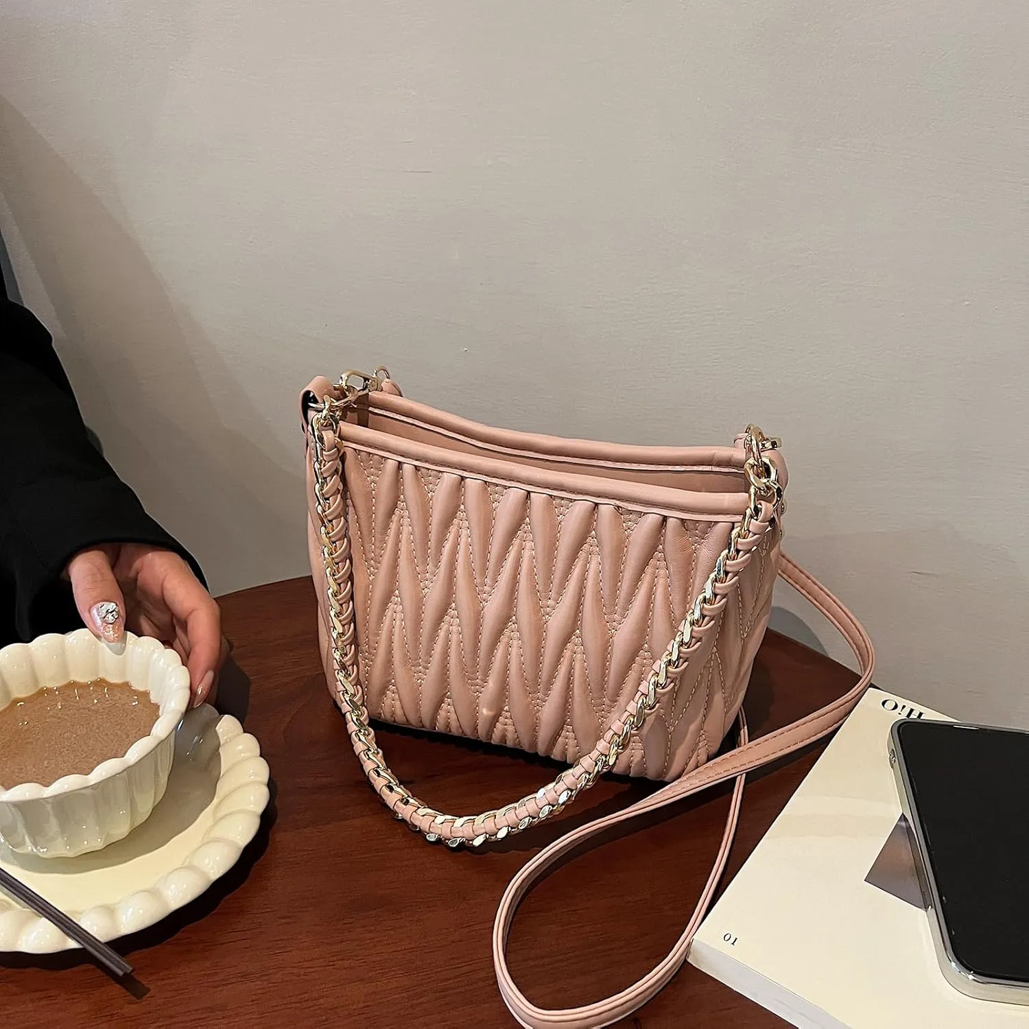 Women Hobo Handbag Quilted Crossbody Bags for Women Puffer Purse Clutch Purses Trendy Purses