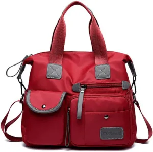 Women Ladies Multipocket Nylon Hobo Top-handle Bags Shoulder Crossbody Bag Totes Satchels Handbags and Purses…
