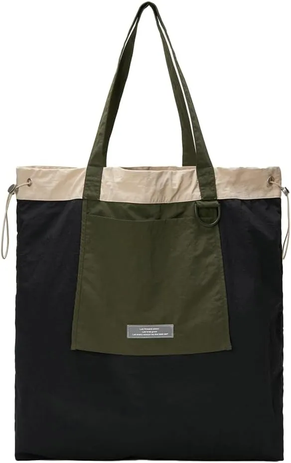 Women Large Storage Canvas Bags Drawstring Tote Bags Casual Hobo Shoulder Handbags and Purse