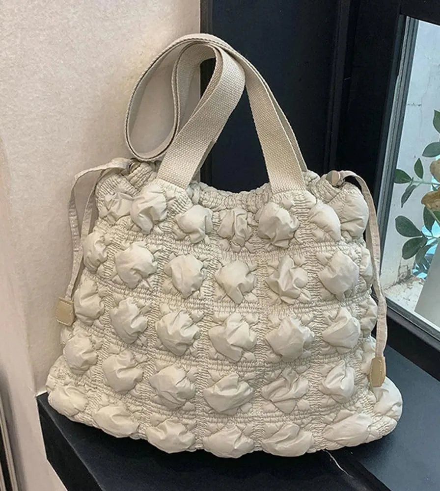 Women Quilted Shoulder Bag Large Capacity Puffer Lightweight Padding Tote Bag Hobo Satchel Handbag Zip Purse 2024