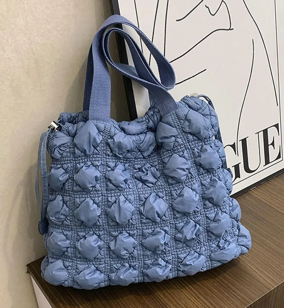 Women Quilted Shoulder Bag Large Capacity Puffer Lightweight Padding Tote Bag Hobo Satchel Handbag Zip Purse 2024