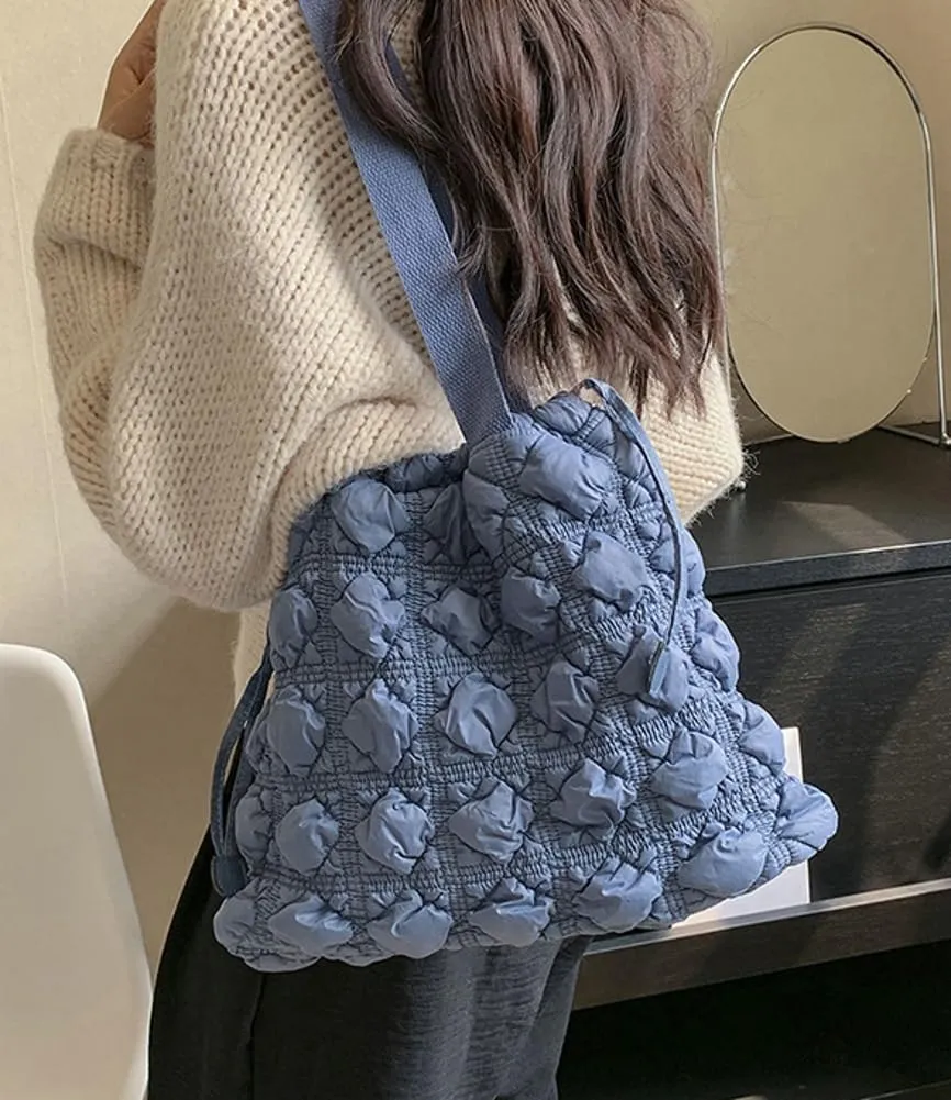 Women Quilted Shoulder Bag Large Capacity Puffer Lightweight Padding Tote Bag Hobo Satchel Handbag Zip Purse 2024