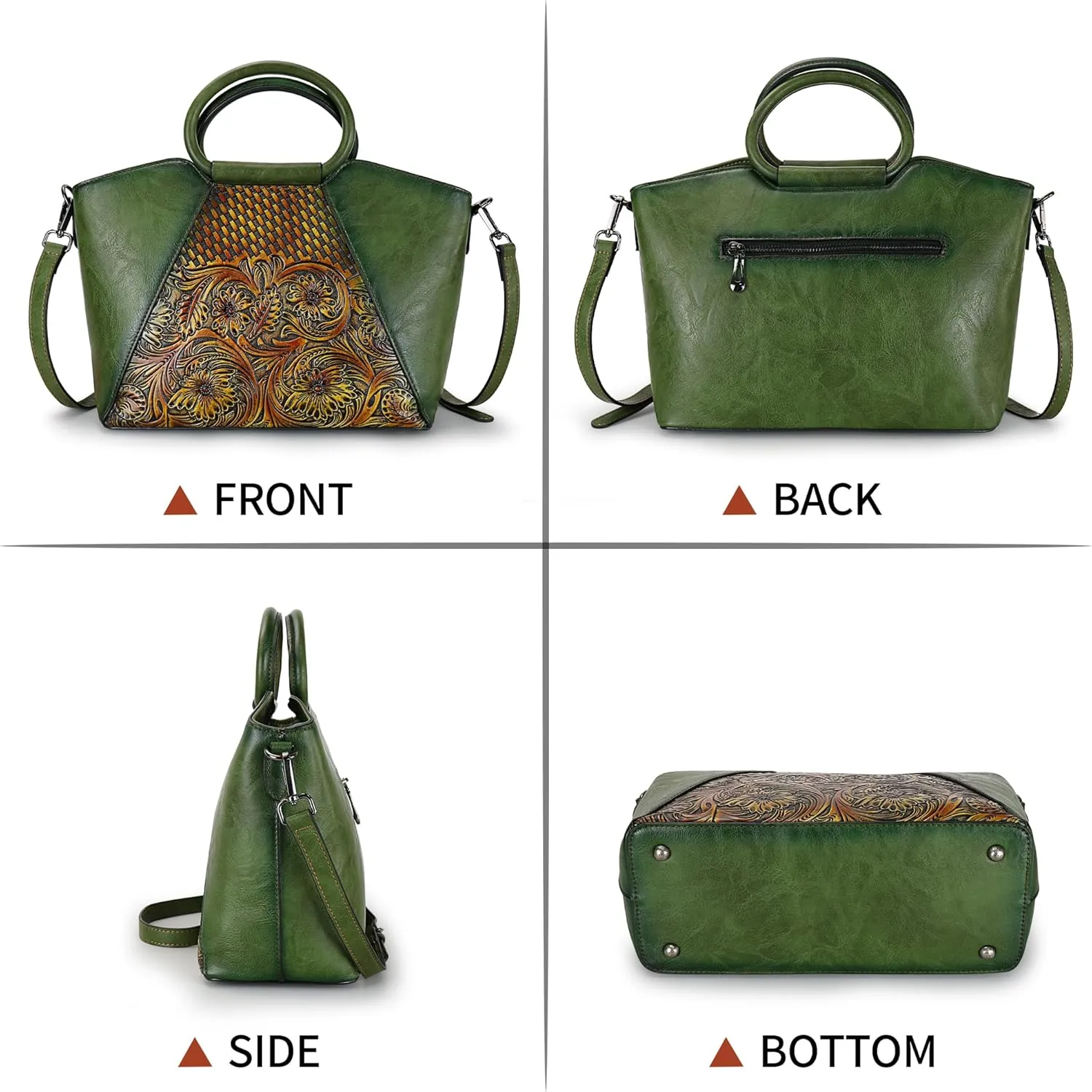 Women Satchel Handbags Crossbody Bag Top Handle Purse Medium Tote Bag Leather Shoulder Bag