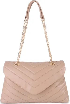 Women Shoulder Bag, Fashionable Quilted Vegan leather Crossbody Purses with Adjustable Chain Designer Purses