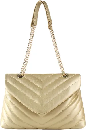 Women Shoulder Bag, Fashionable Quilted Vegan leather Crossbody Purses with Adjustable Chain Designer Purses