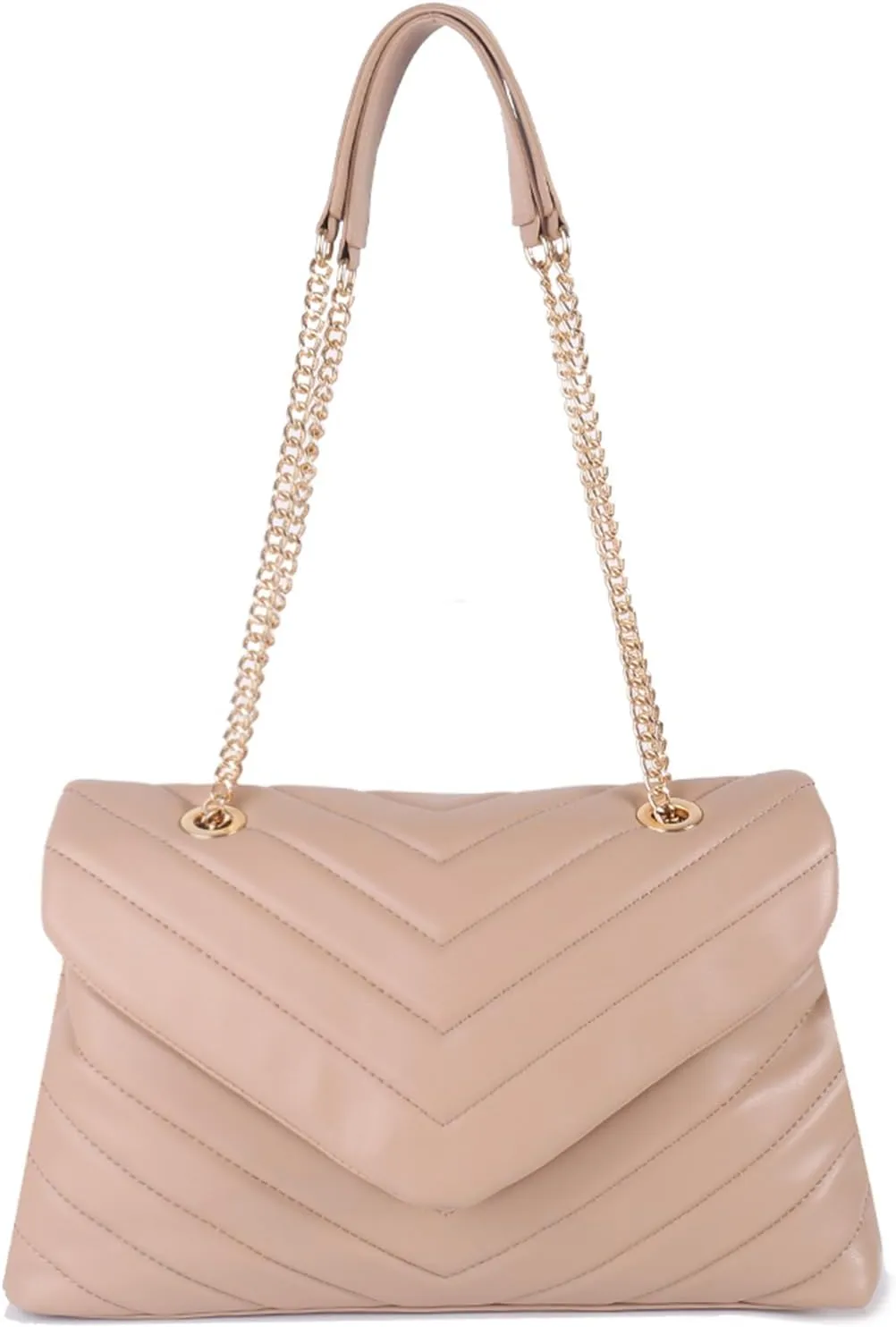 Women Shoulder Bag, Fashionable Quilted Vegan leather Crossbody Purses with Adjustable Chain Designer Purses