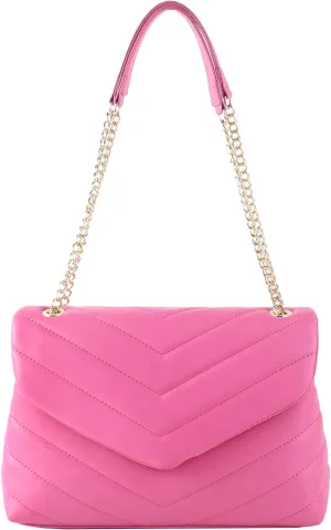 Women Shoulder Bag, Fashionable Quilted Vegan leather Crossbody Purses with Adjustable Chain Designer Purses