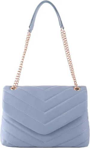 Women Shoulder Bag, Fashionable Quilted Vegan leather Crossbody Purses with Adjustable Chain Designer Purses