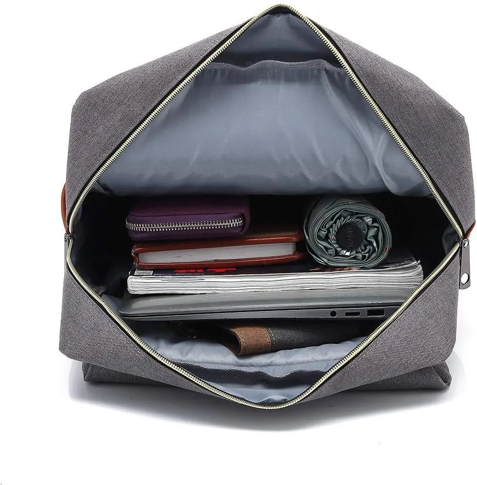 Women's Backpack Purse Leather Purse Transparent Practical Large Capacity Zipper Backpacks Womens Work Backpack