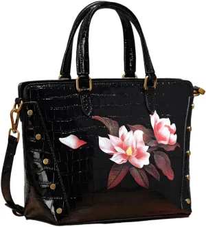 Women's bag fashion crocodile pattern handbag retro rivets three-dimensional embossed crossbody shoulder bag