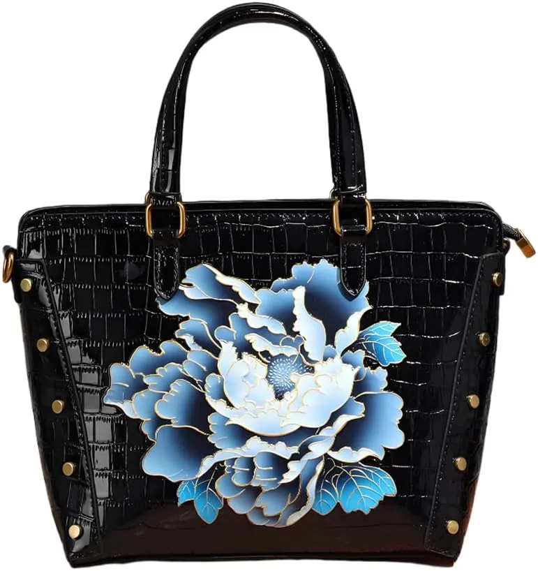 Women's bag fashion crocodile pattern handbag retro rivets three-dimensional embossed crossbody shoulder bag