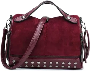 Women's Crossbody Bag Punk Style Personality Rivet PU Fashion Crossbody Shoulder Bag