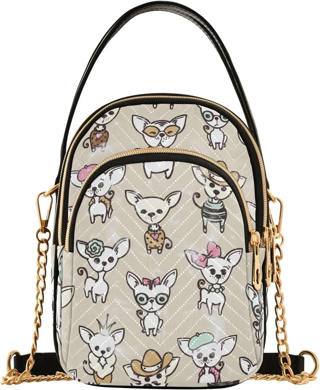 Women's Crossbody Handbags with Zipper Casual Leather Small Travel Purses Crossbody Bags for Ladies