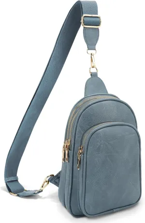Womens Crossbody Purse Sling Bag for Women Vegan Leather Crossbody Fanny Packs for Travel Cell Phone Purse Chest Bag Trendy