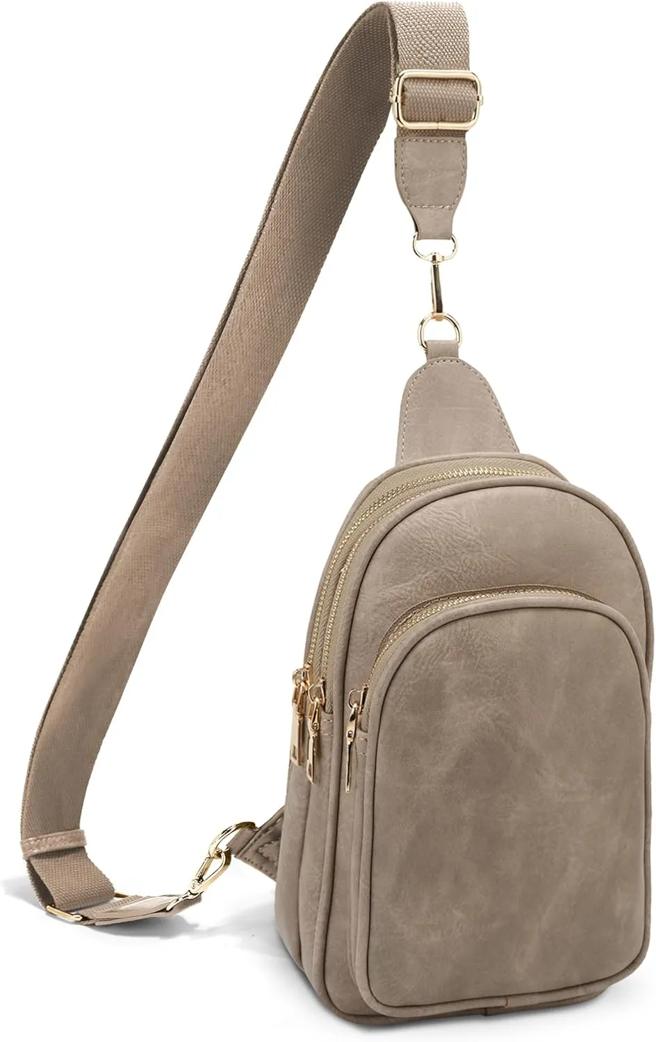 Womens Crossbody Purse Sling Bag for Women Vegan Leather Crossbody Fanny Packs for Travel Cell Phone Purse Chest Bag Trendy