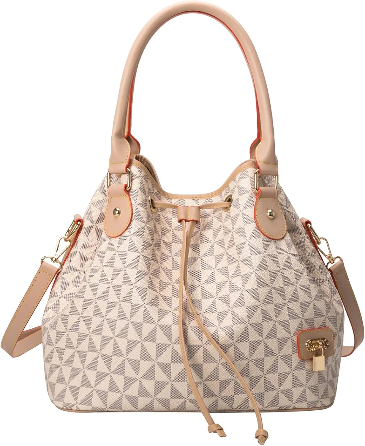 Women's Designer Bucket Shoulder Bag Fashion Top-Handle Handbags Drawstring Crossbody Satchel for Work Travel Everyday