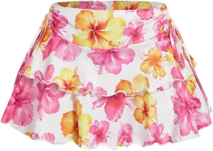 Women's Drawstring Bow Side Mini Skirts Tiered Layer Ruffle Elastic Waist Y2K Coquette Short Skirts
