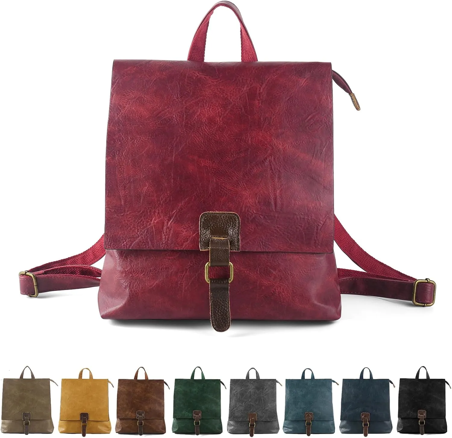 Women's Fashion Backpack Purse Multipurpose Design Convertible Satchel Handbags Shoulder Bag Travel bag (Rose)