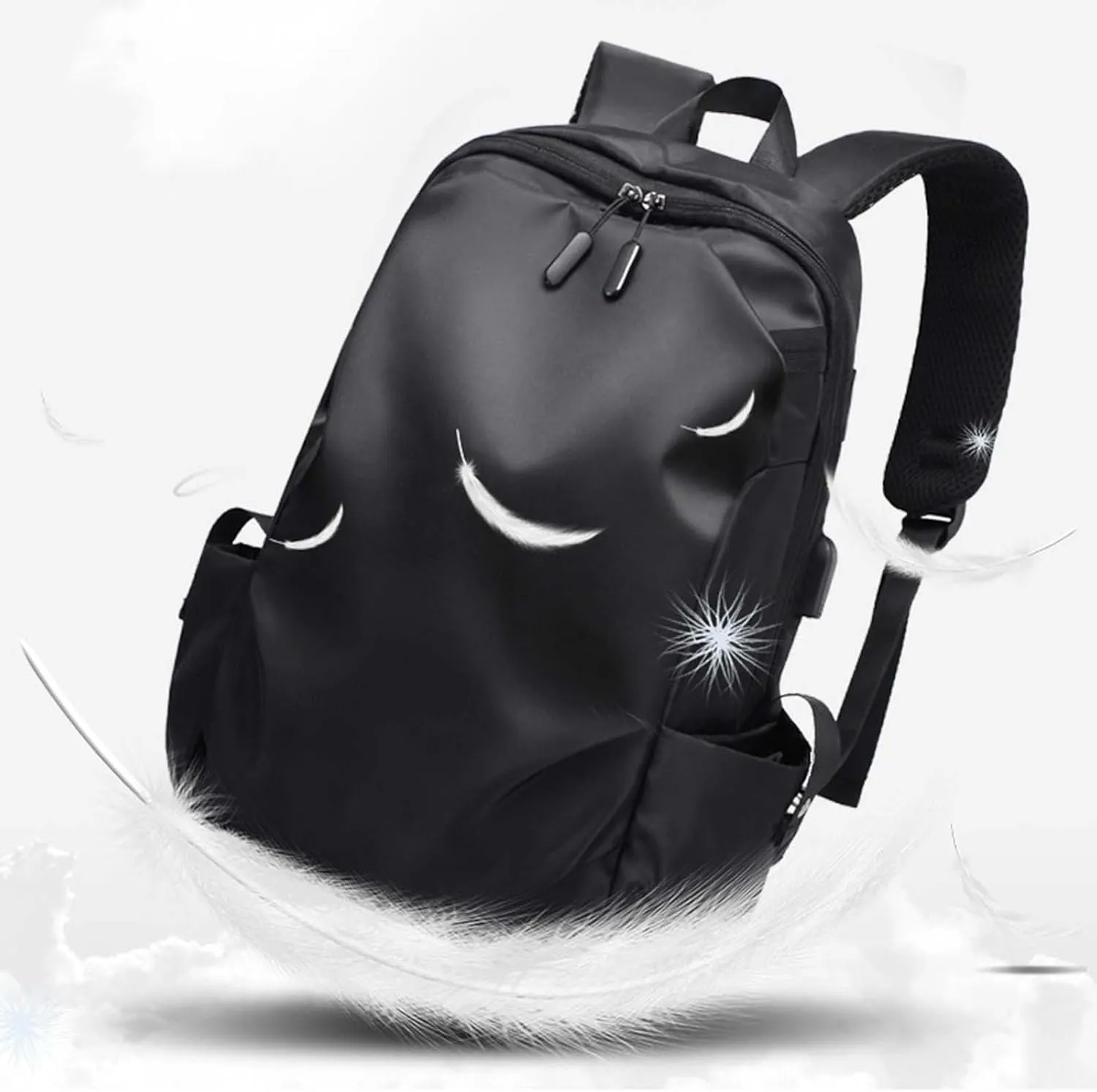 Women's Fashion Cloth Outdoor Travel Bag Lightweight Student School Bags Mini Vegan Leather Backpack for Woman(Black)