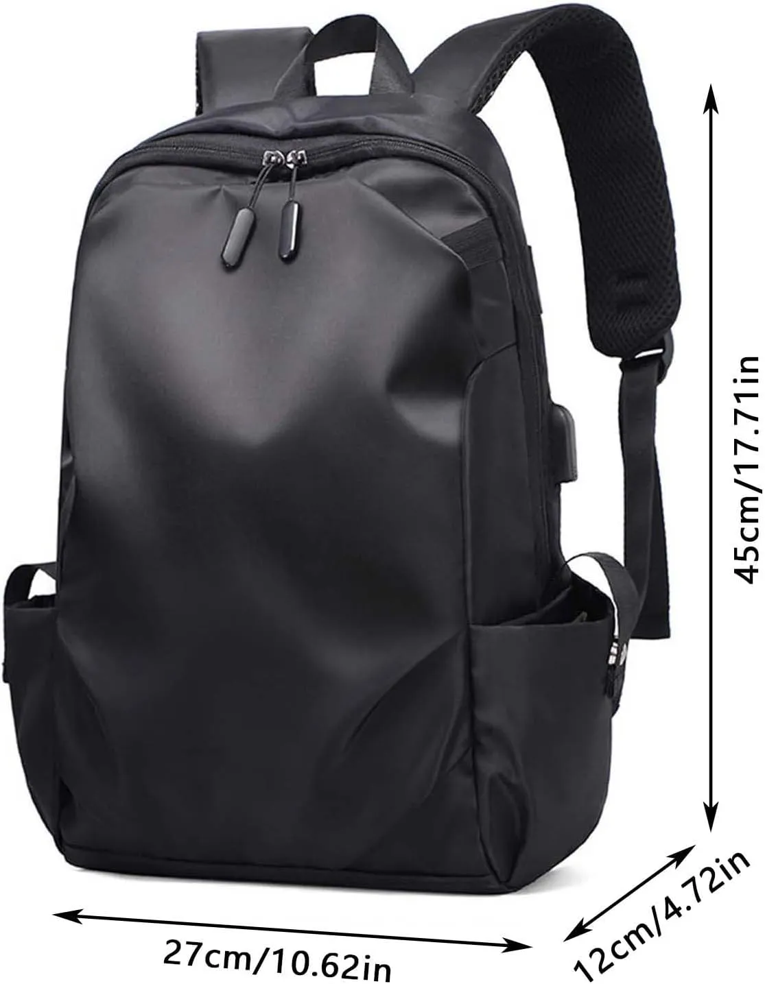 Women's Fashion Cloth Outdoor Travel Bag Lightweight Student School Bags Mini Vegan Leather Backpack for Woman(Black)