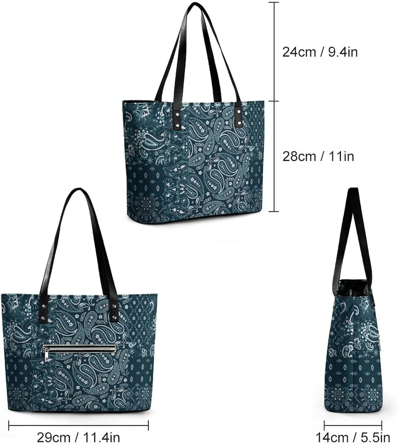 Women's Fashion Large Satchel Tote Bag Casual Shoulder Bag Soft Leather Purse