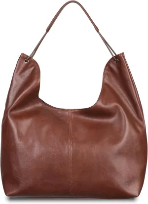 Women's Handbag Trendy PU Leather Hobo Purses Shoulder Crossbody Bag Minimalist