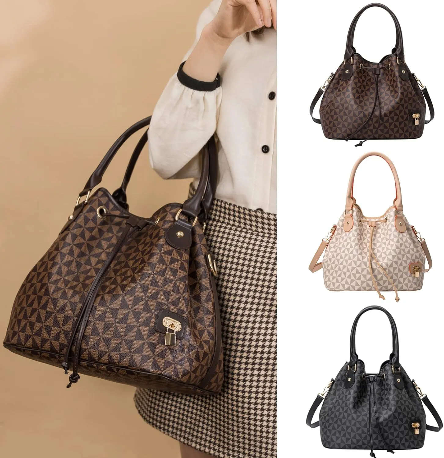 Women's Handbags PU Leather Top Handle Shoulder Bag Crossbody Shoulder Bag Design Luxury Tote Bag