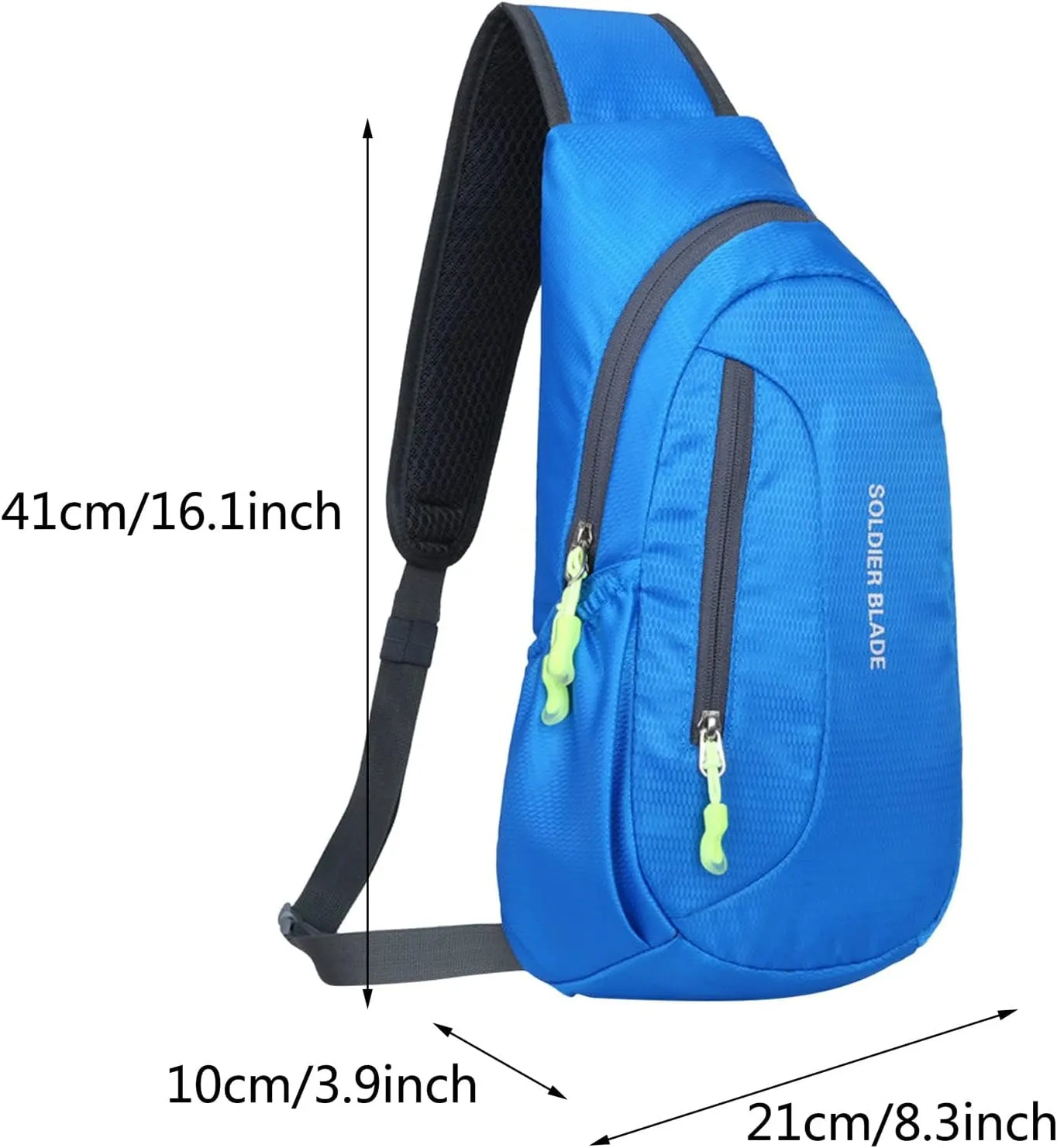 Women's Hiking Backpack Soft Leather Travel Purse Crossbody Wallet Purses with Card Slots Mens Work Backpack(Blue, A)
